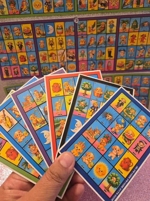 20 Mini Loteria Puppy Design 4 1/2 x 3 inches (pocket size)